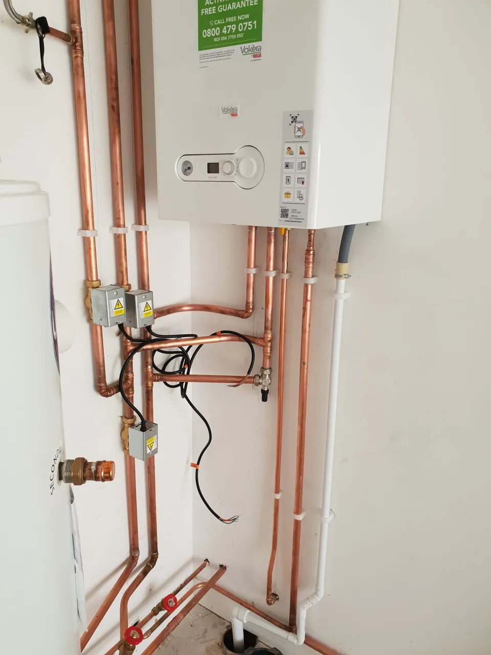 Gas Safety Checks & Landlord Certificates in Kirkcaldy and Fife: Vokera system boiler installed with zone valves and copper pipework